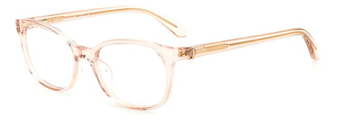 Youth Girls Kate Spade Eyeglasses: Luella - Crystal Pink SpecSMART Eye Clinic (Diagonal View)